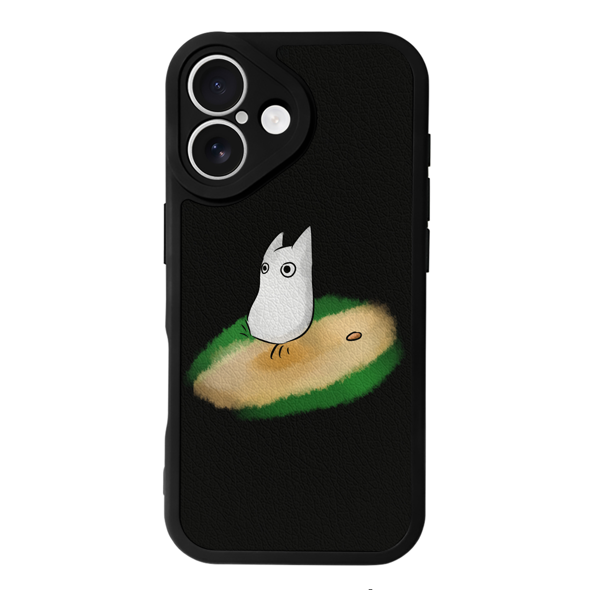 （画像用） となりのトトロ 草壁メイ 草壁サツキ My Neighbor Totoro Satsuki Kusakabe Mei Kusakabe 【iPhone 16シリーズ対応】シリコンスマホケース（レザー調） 材質：シリコン